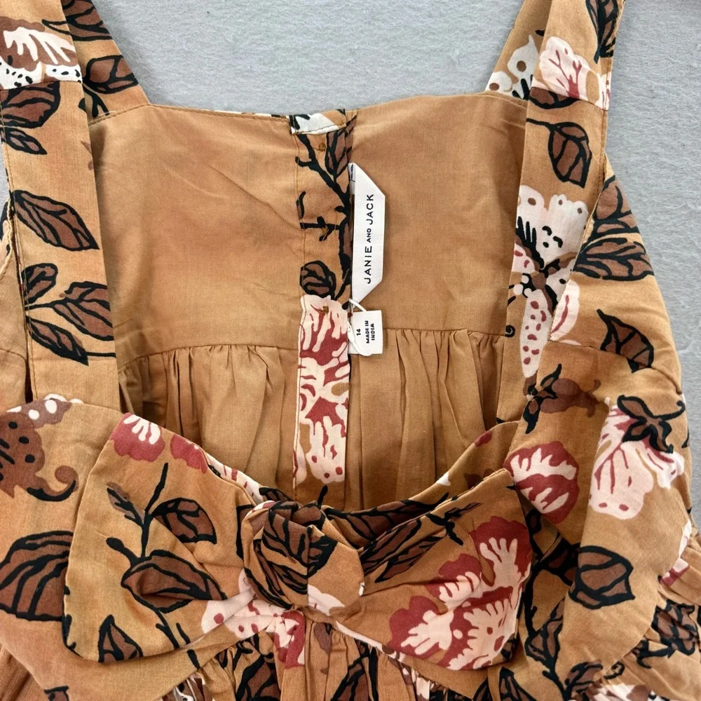 Janie & Jack NWT girls Butterfly Floral sweetheart Sundress sleeveless dress 14